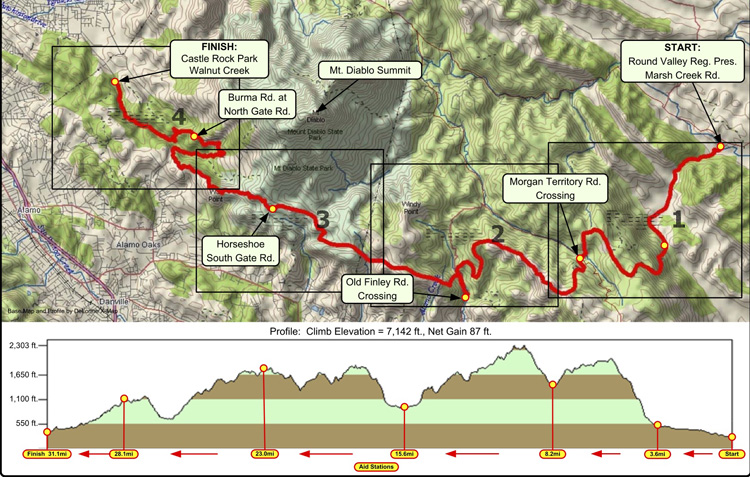 Diablo Trails Challenge 50Koverview_edit Brazen Racing Diablo Trails Challenge 50k map and elevation profile