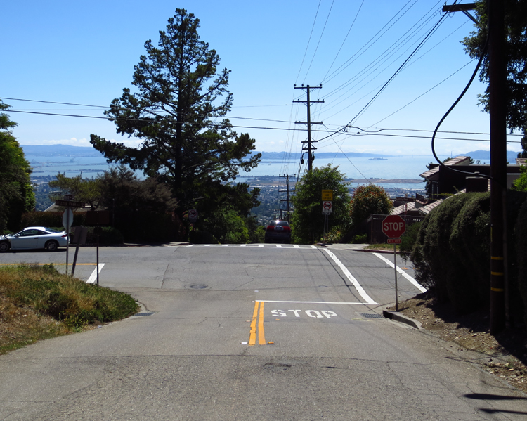 View of SF Bay from Creston and Marin Ave in Berkeley