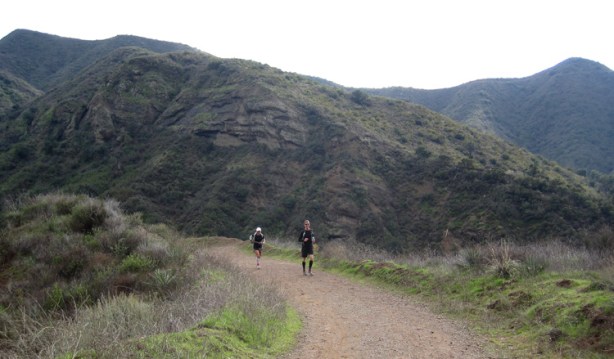 Mike Sohaskey and Laura running in Modjeska Canyon