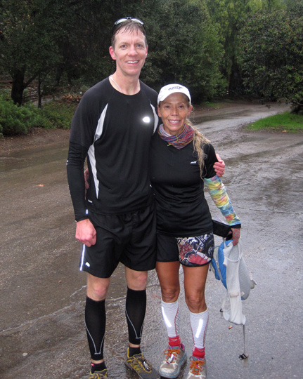 Mike Sohaskey and Laura post-run