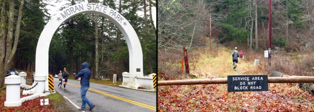 Mike Sohaskey heading up Powerline Trail in 2013 Orcas Island 25K
