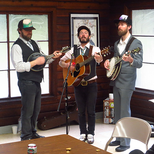 The Pine Hearts provide post-race entertainment after 2013 Orcas Island 25K