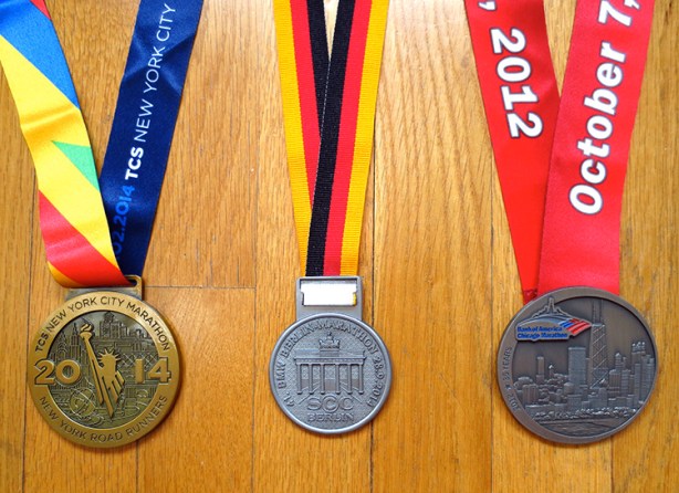 World Marathon Majors (New York, Berlin & Chicago) medals