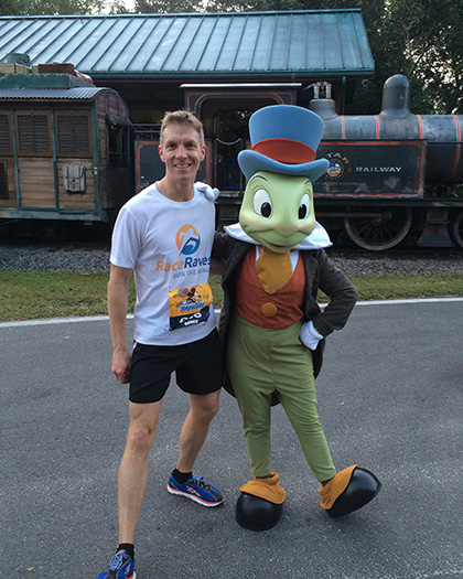 Mike Sohaskey with Jiminy Cricket