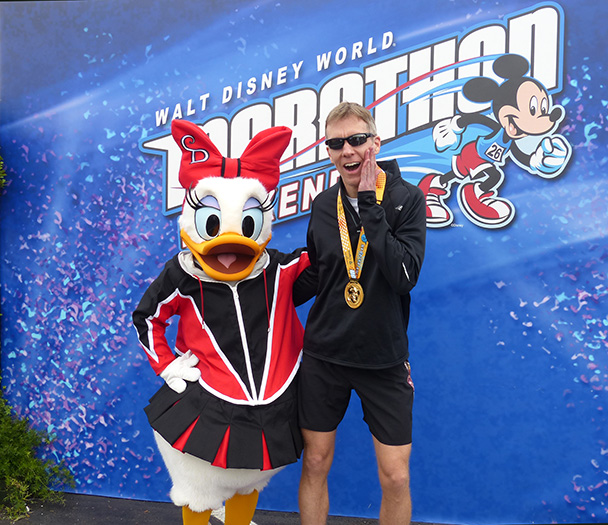 Mike Sohaskey with Daisy Duck