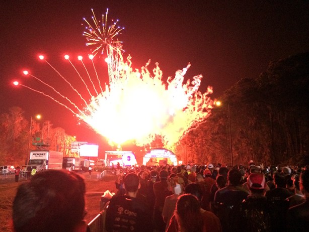 Walt Disney World Marathon start line fireworks
