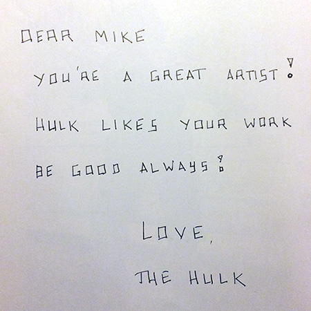 Letter to M.Sohaskey from the Hulk