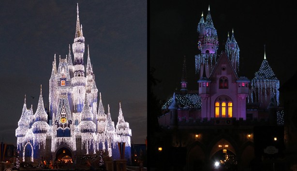 Cinderella vs. Sleeping Beauty Castles at runDisney races