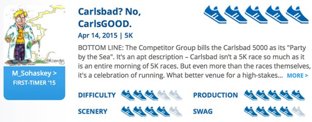 Mike Sohaskey - RaceRaves review of Carlsbad 5000