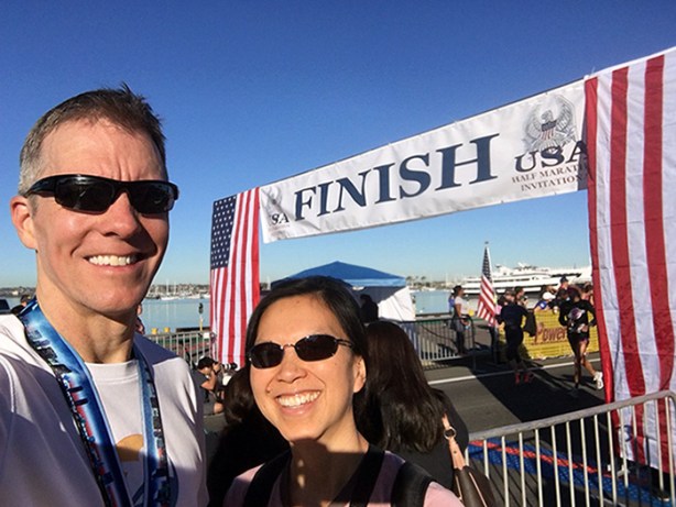 Mike Sohaskey & Katie Ho post-Inaugural USA Half Marathon Invitational