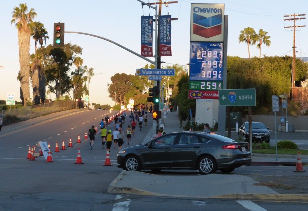 Start of mile 7 at the Inaugural USA Half Marathon Invitational