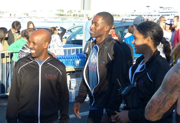 Inaugural USA Half Marathon Invitational Race organizers (L to R) Hawi Keflezighi, Ken Nwadike Jr & Sabrina Nwadike