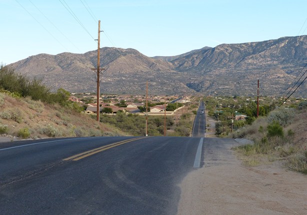 Mile 23 hill on Edwin Road - Tuscon Marathon 2015