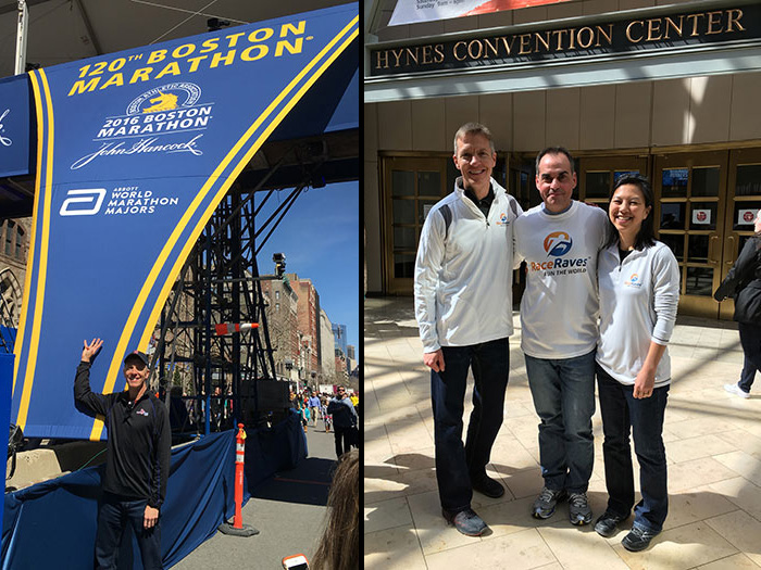 Boston Marathon finish line sign