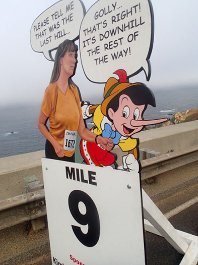 Big Sur mile 9 marker with pinocchio bch