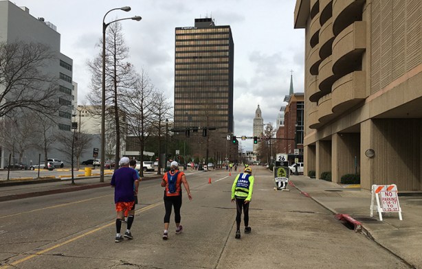 Larry Macon at mile 26 of the Louisiana Marathon
