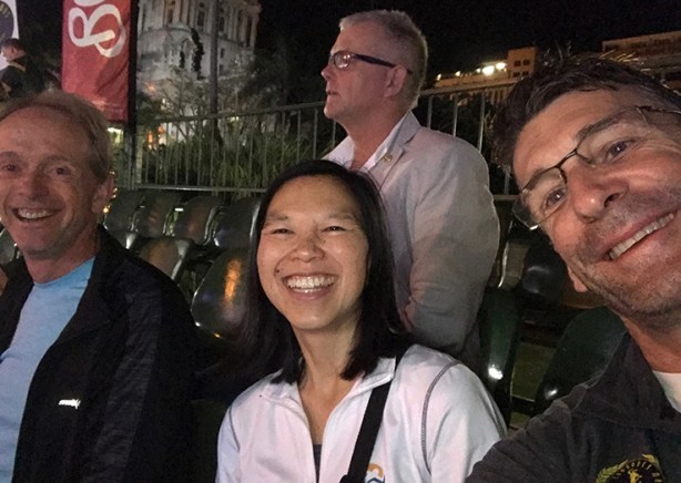 Bruce Fordyse-Katie-Rory Steyn Comrades Marathon VIP seating