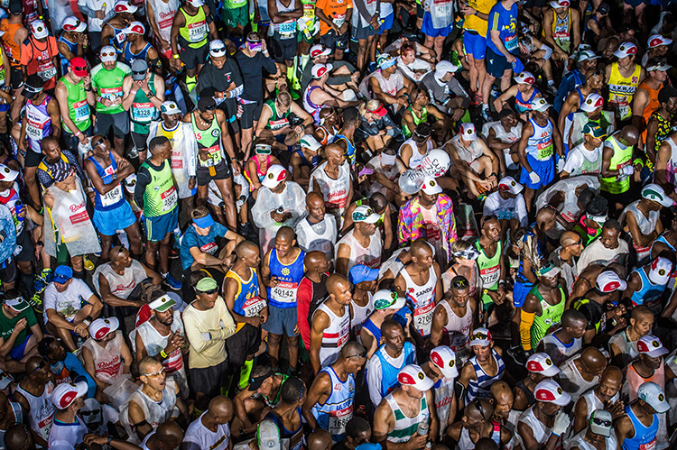View of Corral B at start of 2017 Comrades Marathon