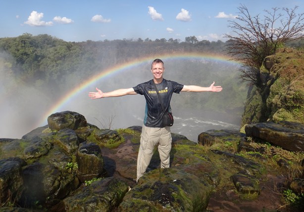 Mike Sohaskey at Victoria Falls