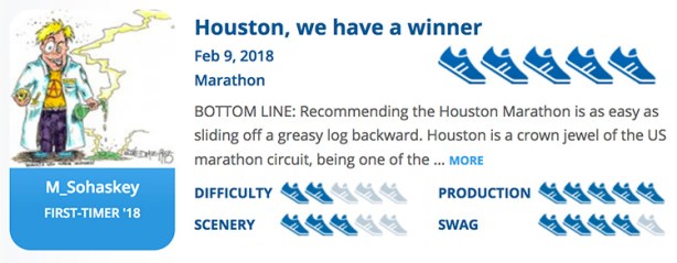Mike Sohaskey's Houston Marathon review on RaceRaves