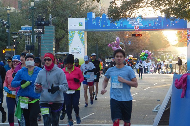 Finally starting the Houston Marathon