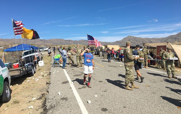 Bataan Memorial Death March aid station in mile 19