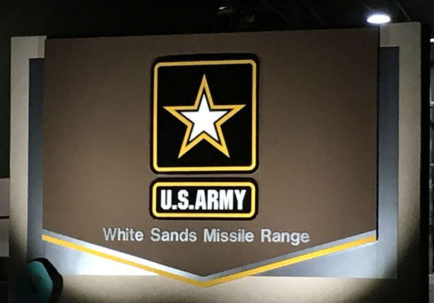 White Sands Missile Range sign pre-race