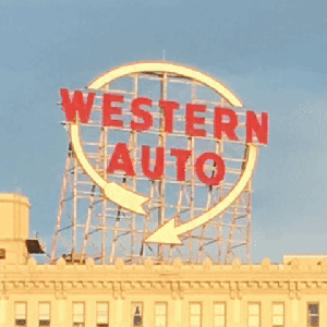 Western Auto sign