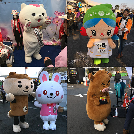 Characters at Tokyo Marathon