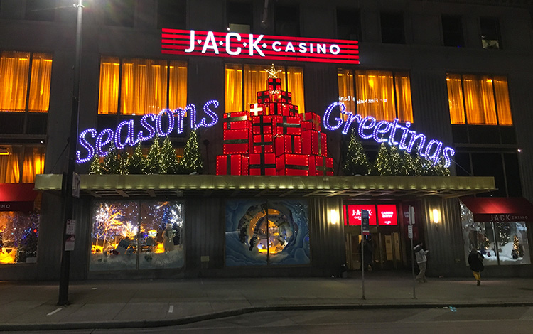 Jack Casino (aka Higbee's Department Store) holiday storefront