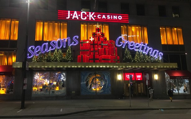 Jack Casino (aka Higbee's Department Store) holiday storefront