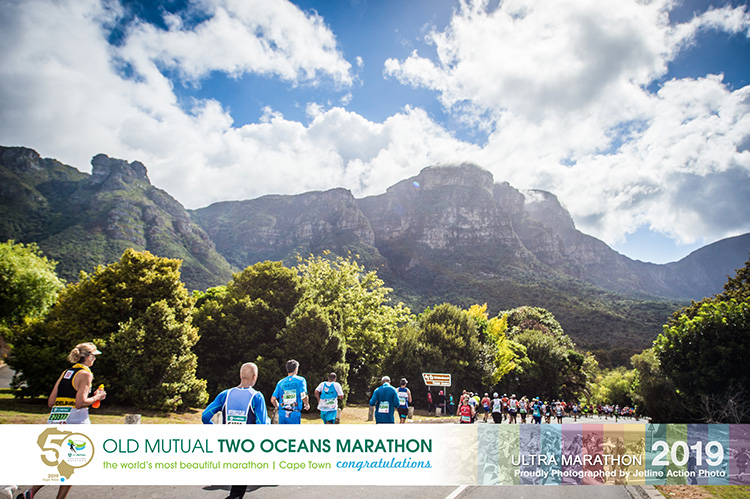 Approaching the Kirstenbosch National Botanical Garden at 52 km of the Two Oceans Marathon