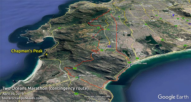 Two Oceans Marathon 2019 contigency route