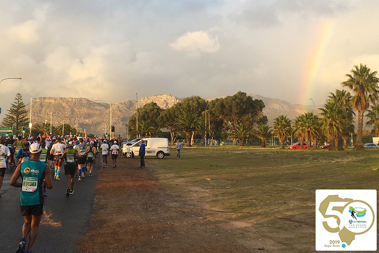 Rainbow sighting on Two Oceans Marathon course