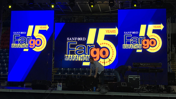 15th annual Sanford Fargo Marathon signage