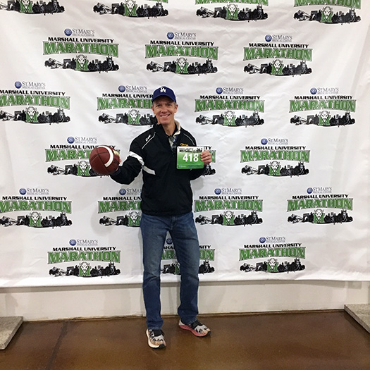 Mike Sohaskey at Marshall University Marathon expo