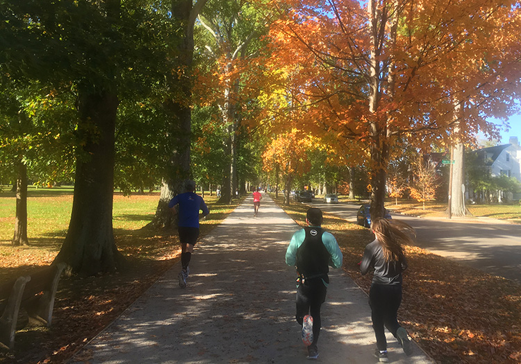 Ritter Park, mile 22 of Marshall University Marathon