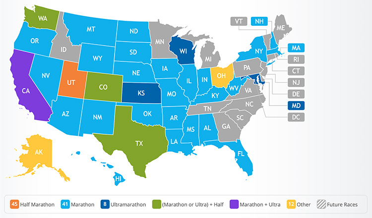 Mike Sohaskey's 50 State map as of May 2021