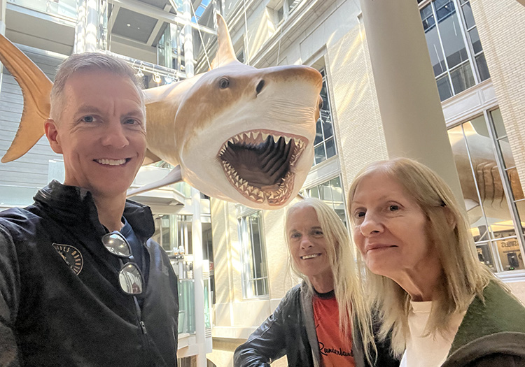Sohaskey siblings and megalodon from Smithsonian National Museum of Natural History